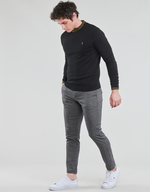 Polo Ralph Lauren - PULL COL ROND AJUSTE EN COTON PIMA LOGO PONY PLAYER Negro