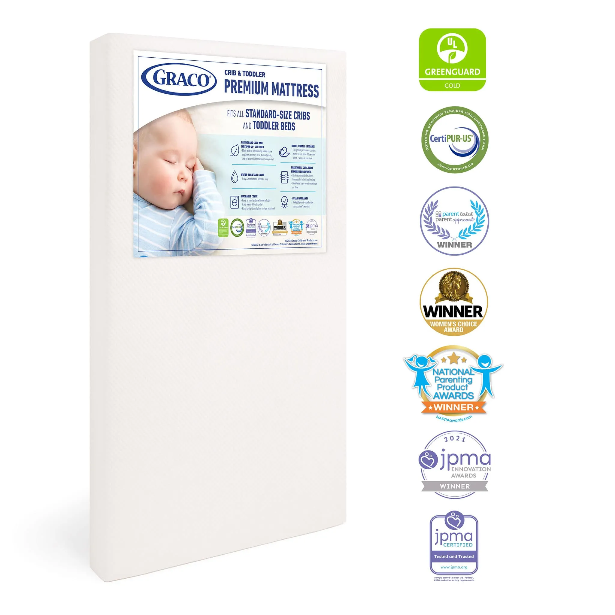 Graco Matelas Roulé en Mousse pour Bébé Premium