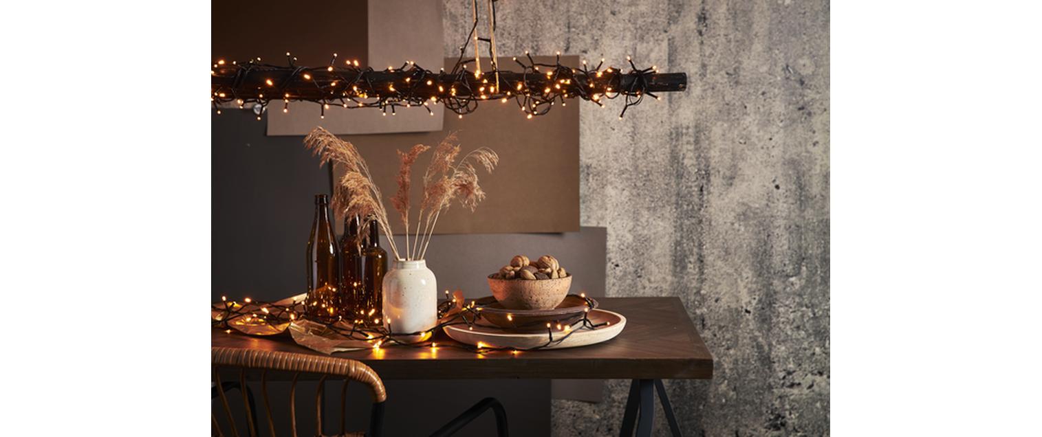 LED Lichterkette Golden 16 m, 800 LEDsDekorative Weihnachtsbeleuchtung
