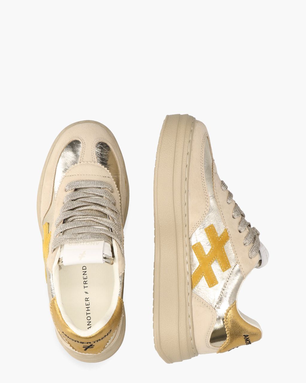 Another Trend A035 Goud/Beige Damessneakers