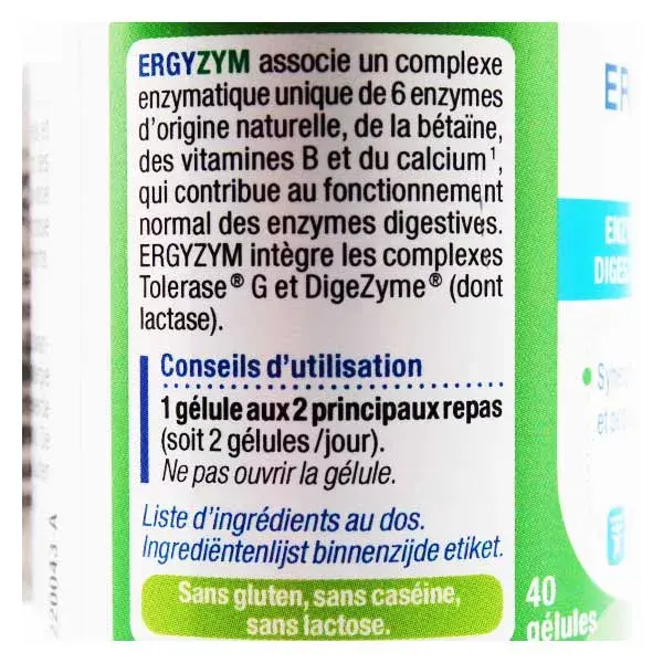 Nutergia Ergyzym 40 gélules