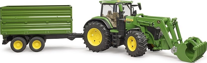 Bruder - Traktor John Deere 7R 350 Med Frontlæsser Og Vogn