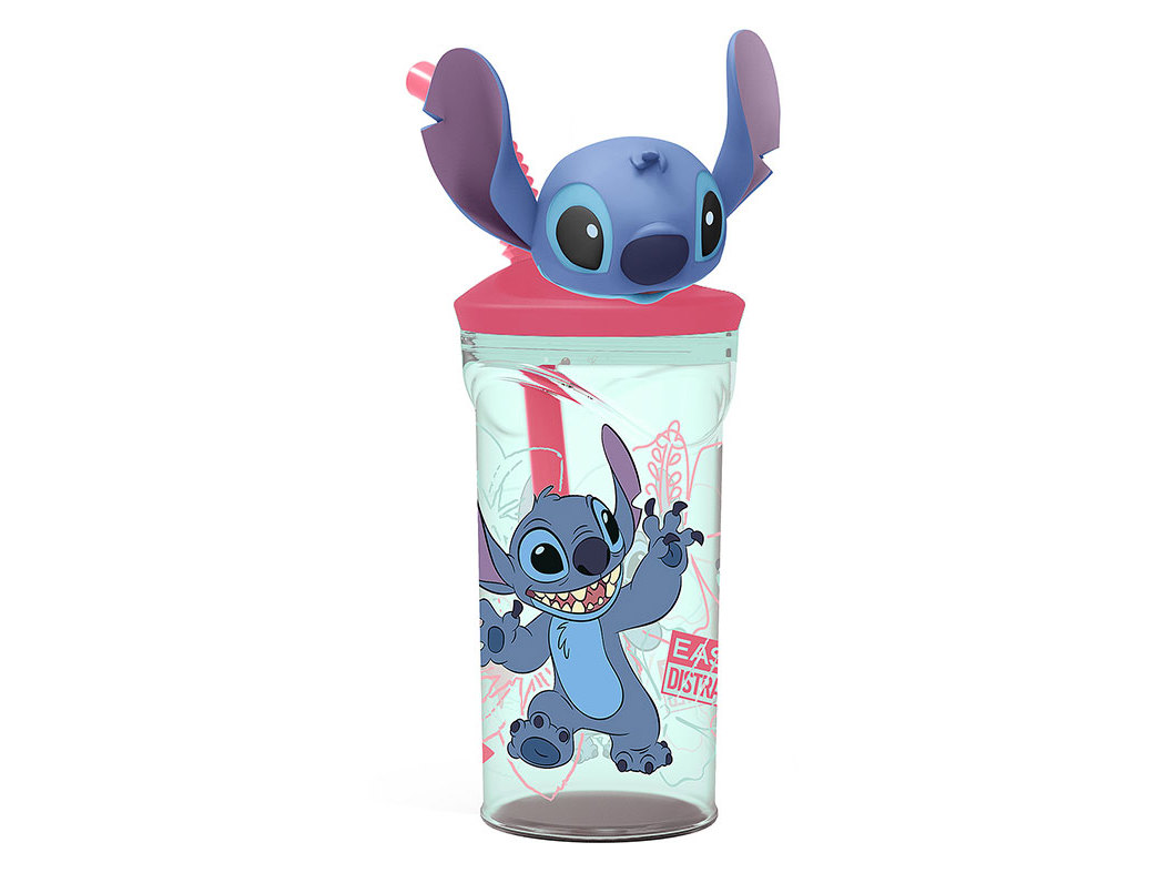 COPO PLÁSTICO STITCH 3D REUTILIZÁVEL 36CL