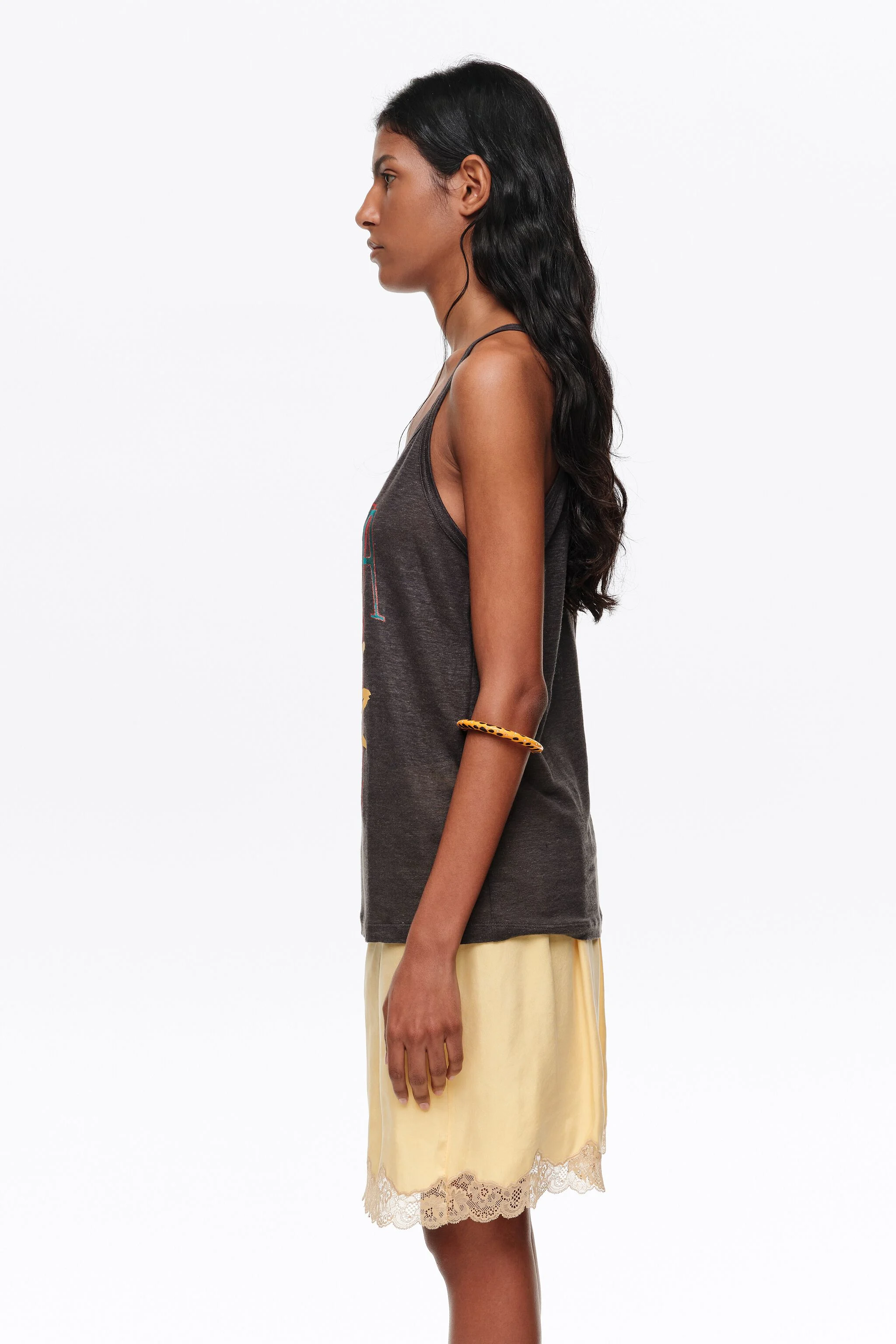 Top de linho antracite Positional Sun