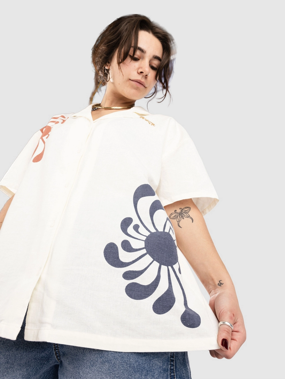 RVCA Lauryn Button Up Shirt natural