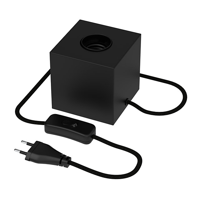 Support de lampe de table Holder E27 40W IP44 Calex noir mat H.8,5 cm