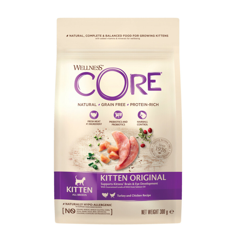 Wellness Core Kattenvoer Kitten Kalkoen - Zalm300 gr