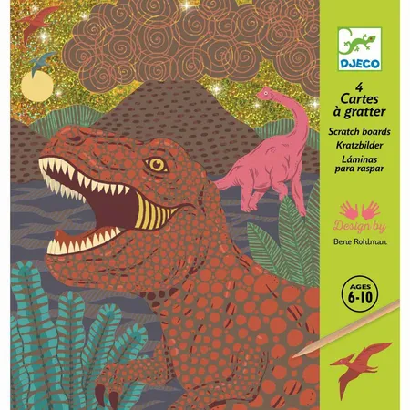 Djeco Kratzbilder: Dinosaurier
