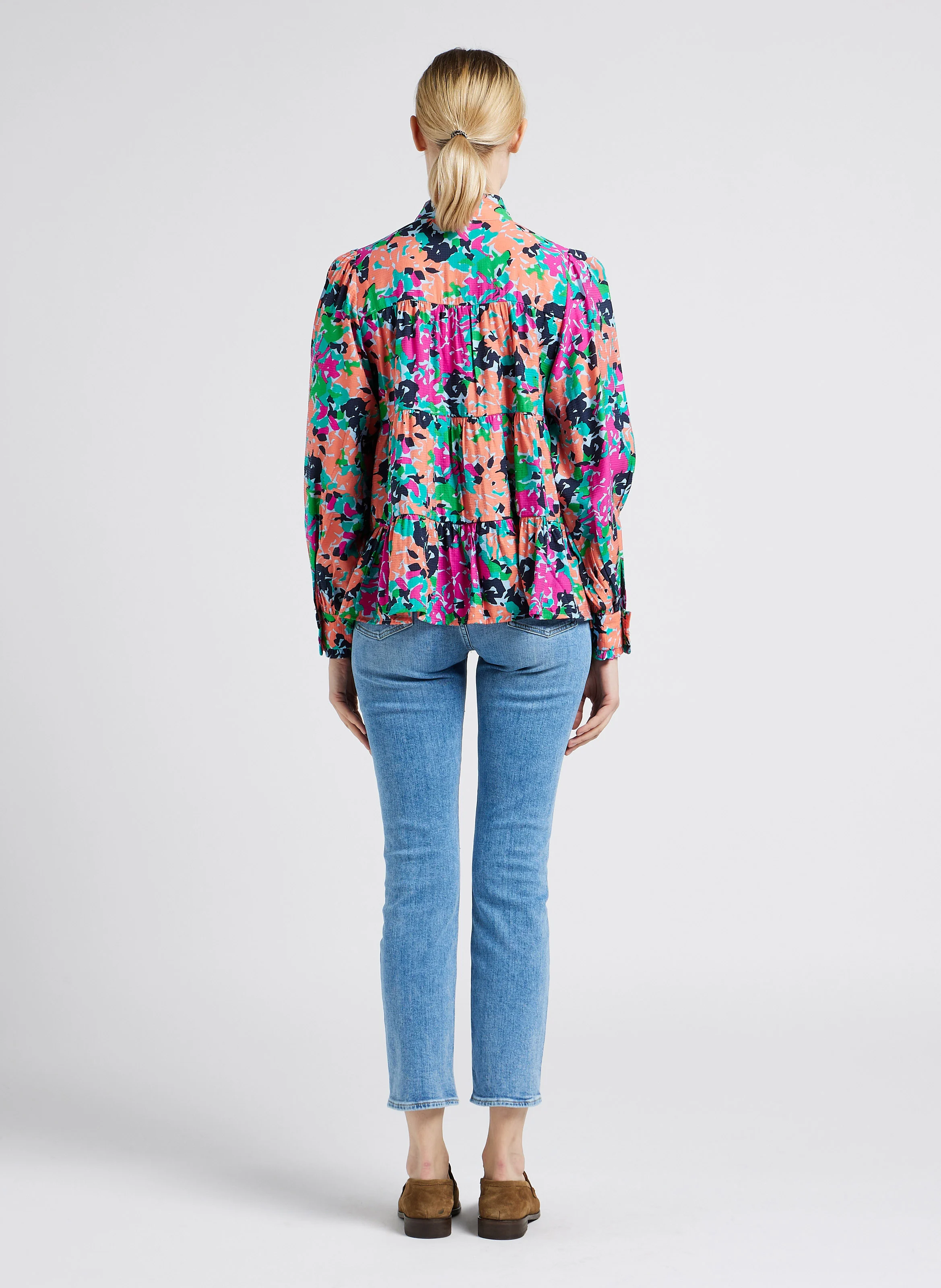 ILLUSION BRIGHTNESS - Jean skinny délavé en coton mélangé| Bleu