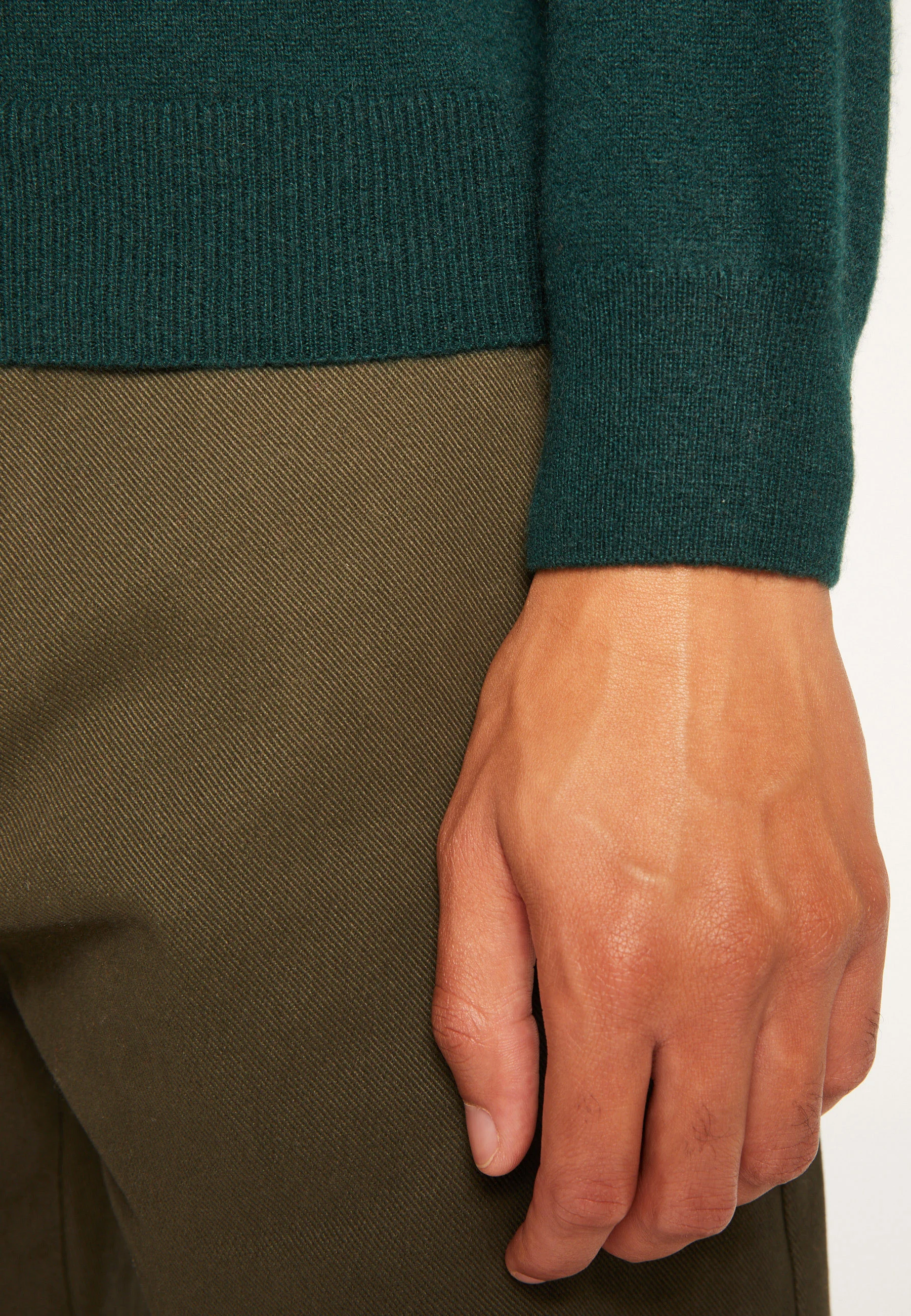 EVAINAH24 - Pull col rond en cachemire | Vert