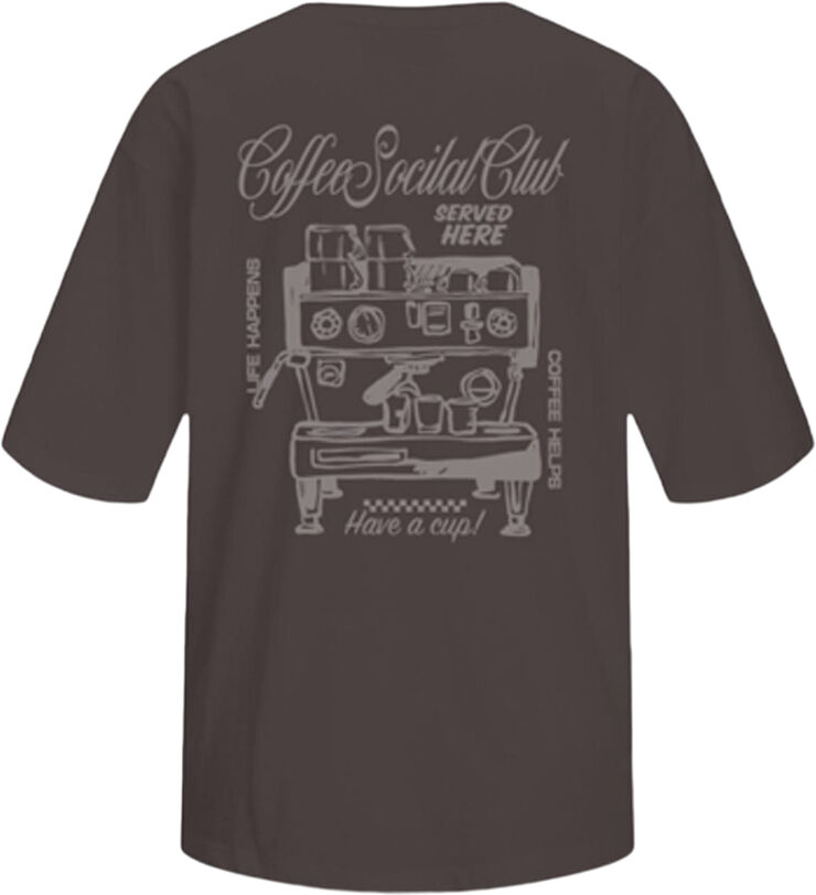 JJXX JXMILLOW LOOSE SS TEE JRS Chocolate brown/coffee social club
