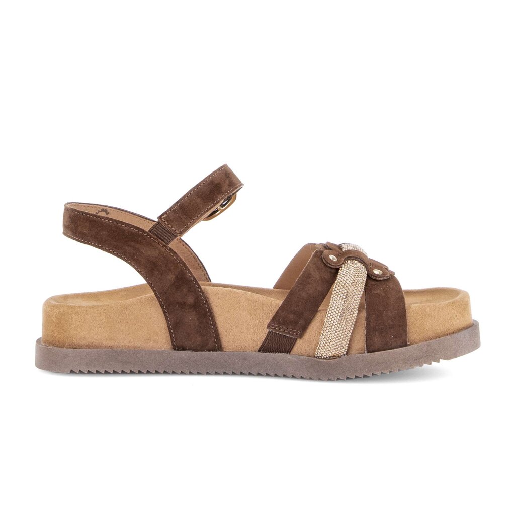 Sandal met riempjes bruin