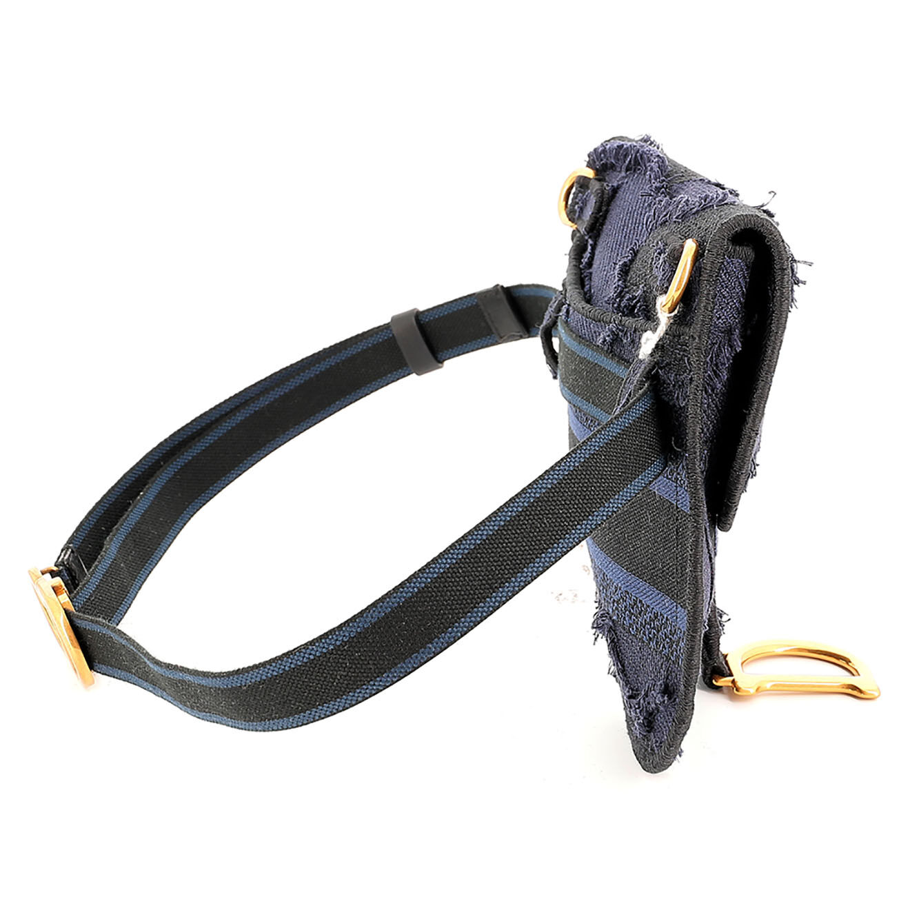 Dior Sac ceinture Saddle en Toile marine - Neuf sans étiquette - L.19 cm
