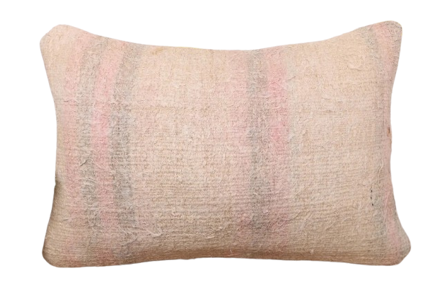 Kussen Kelim Vintage Natural soft pink 60x40