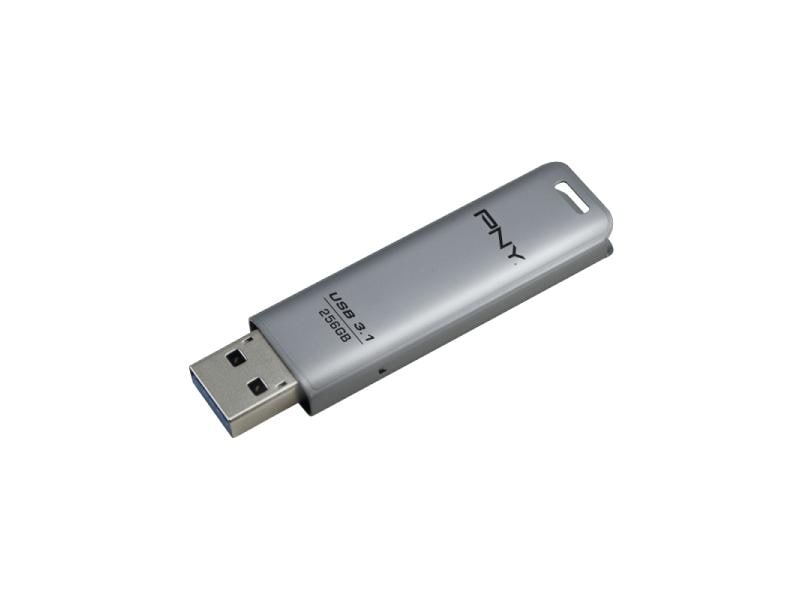 PNY USB-Stick Elite Steel 3.1 USB3.1 256 GB USB-Stick mit 256 GB Speicherkapazität und 80 MB/s Lesegeschwindigkeit