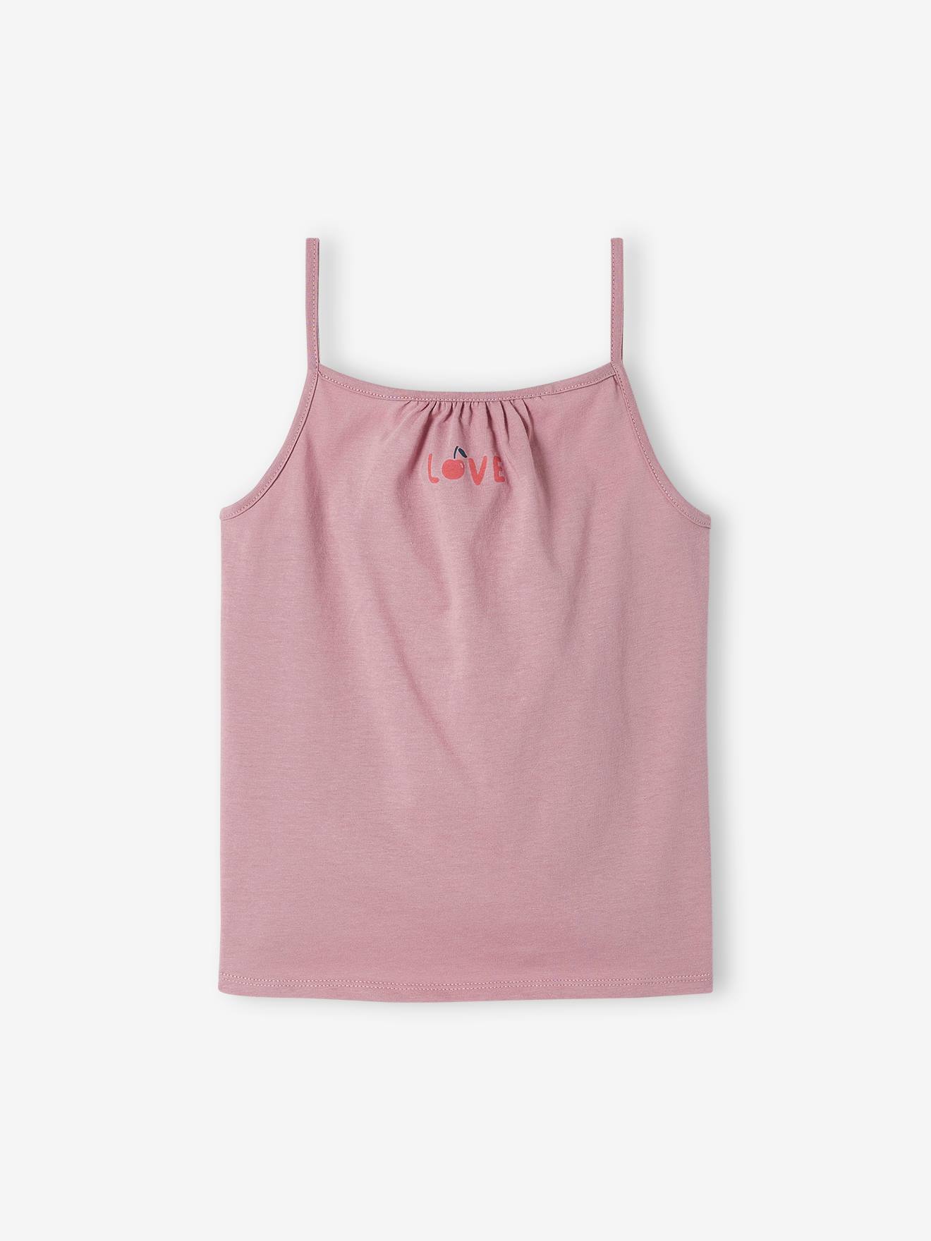 Pacote com 3 regatas finas para meninas