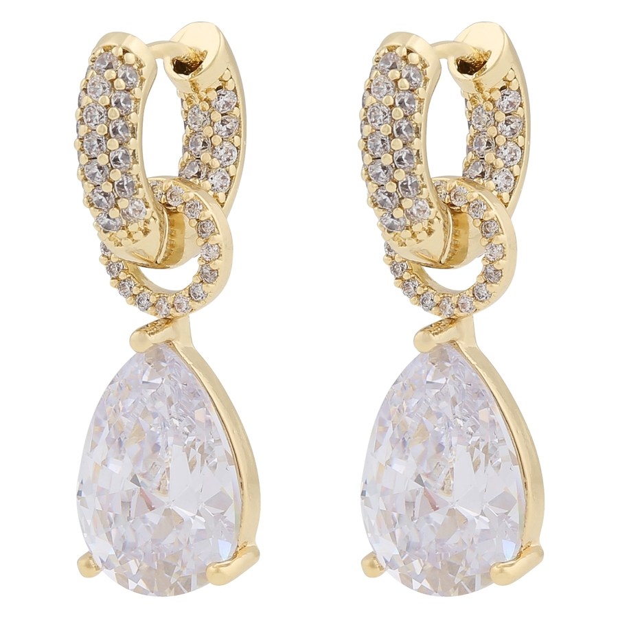 Snö Of Sweden Naomi Stone Drop Pendant Earring Gold/Clear