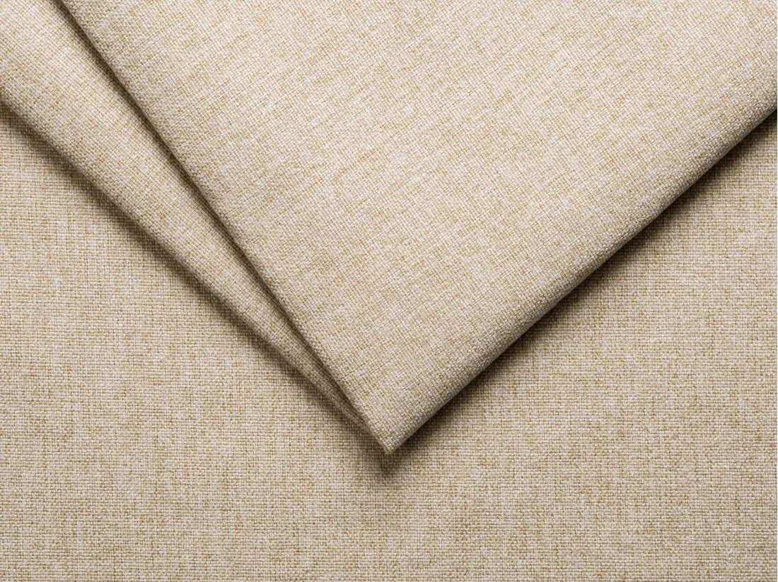 Canapé d'angle panoramique convertible en tissu beige NESSARO