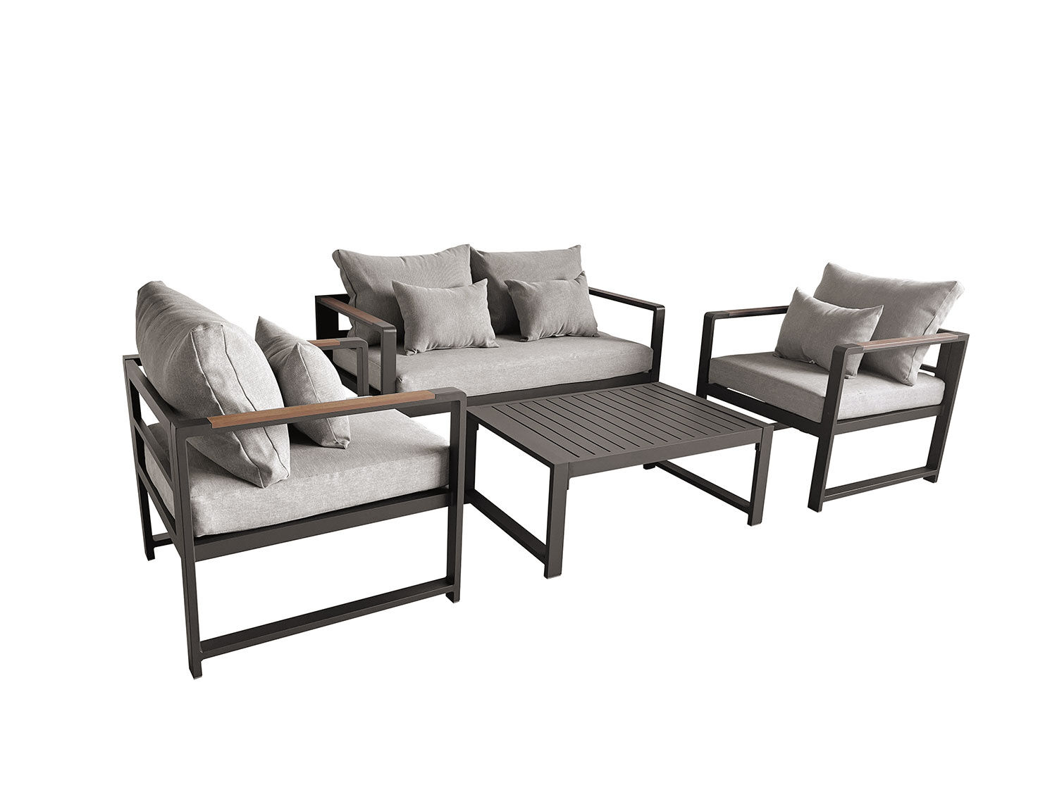 Gartenlounge Noa, 4-teilig, mit Aluminiumgestell