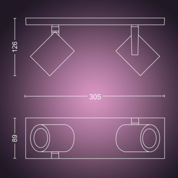 Philips Hue opbouwspot Argenta aluminium