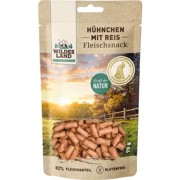 Hund- und Katzensnack Hühnchen mit Reis
