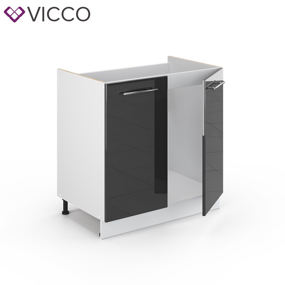 VICCO Spülenunterschrank 80 cm Anthrazit Küchenzeile Unterschrank Fame