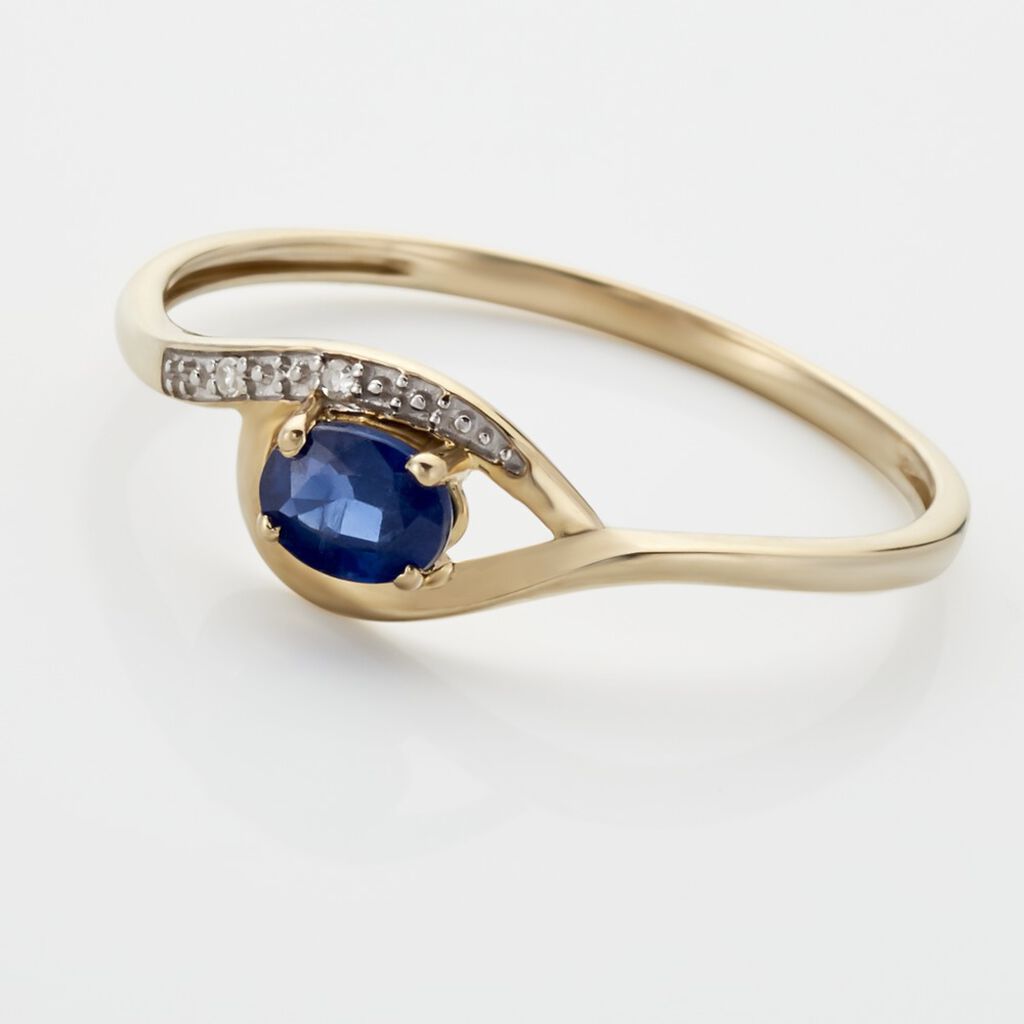 Bague Emotion Or Jaune Saphir Diamant