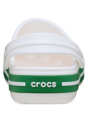 Crocs Crocband Sandaler, White/Green Ivy
