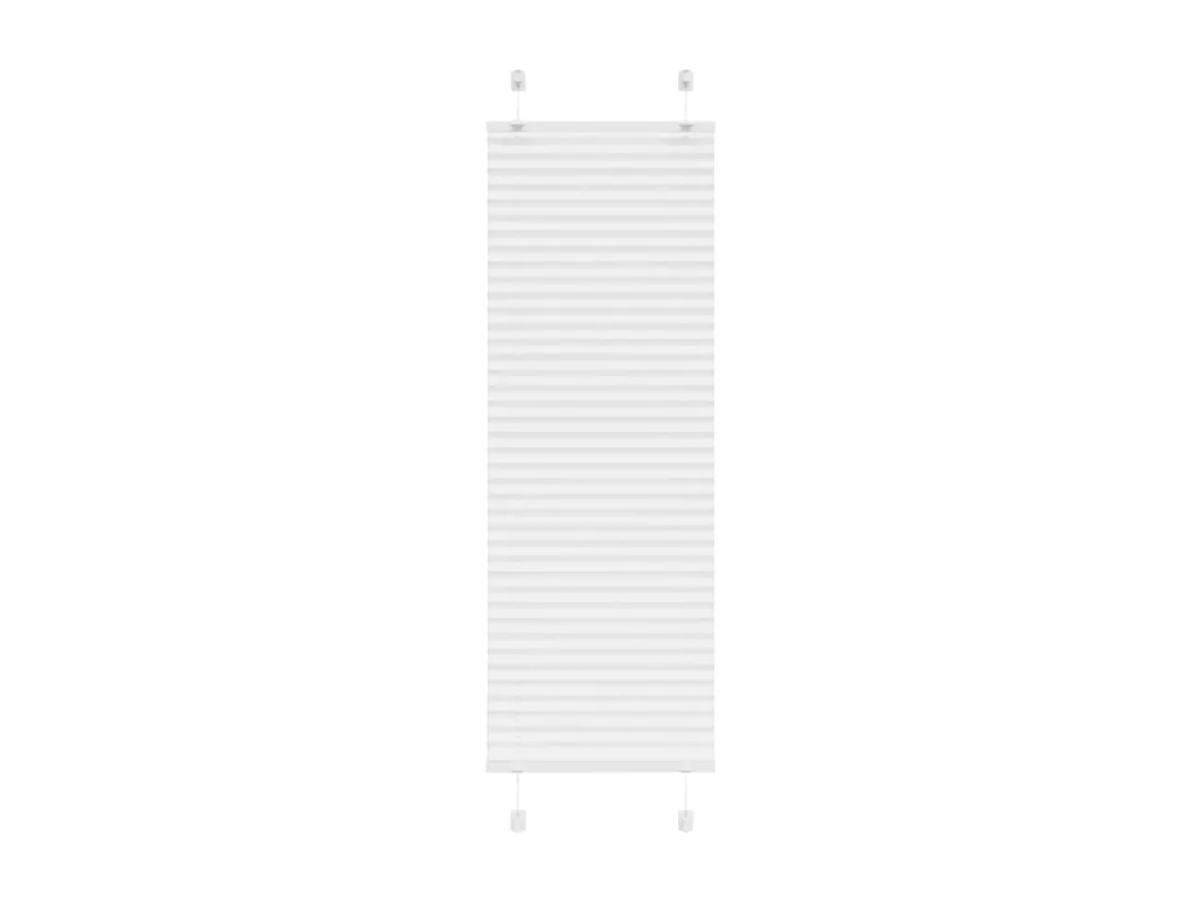 Store plissé blanc 45x150 cm largeur du tissu 44,4 cm polyester