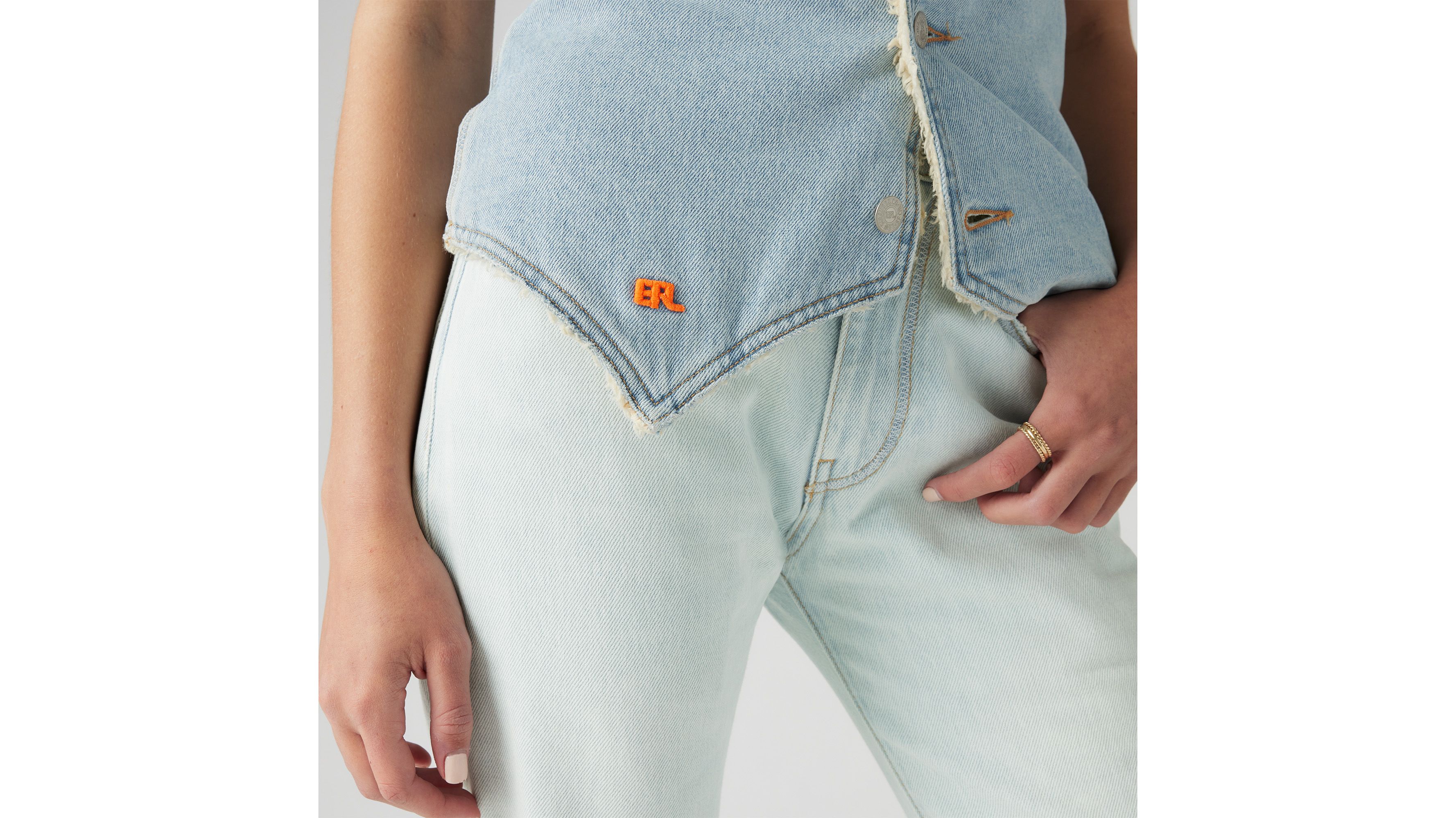 Levi's® x ERL Denim Veste sans manche Denim - Light Indigo - Bleu