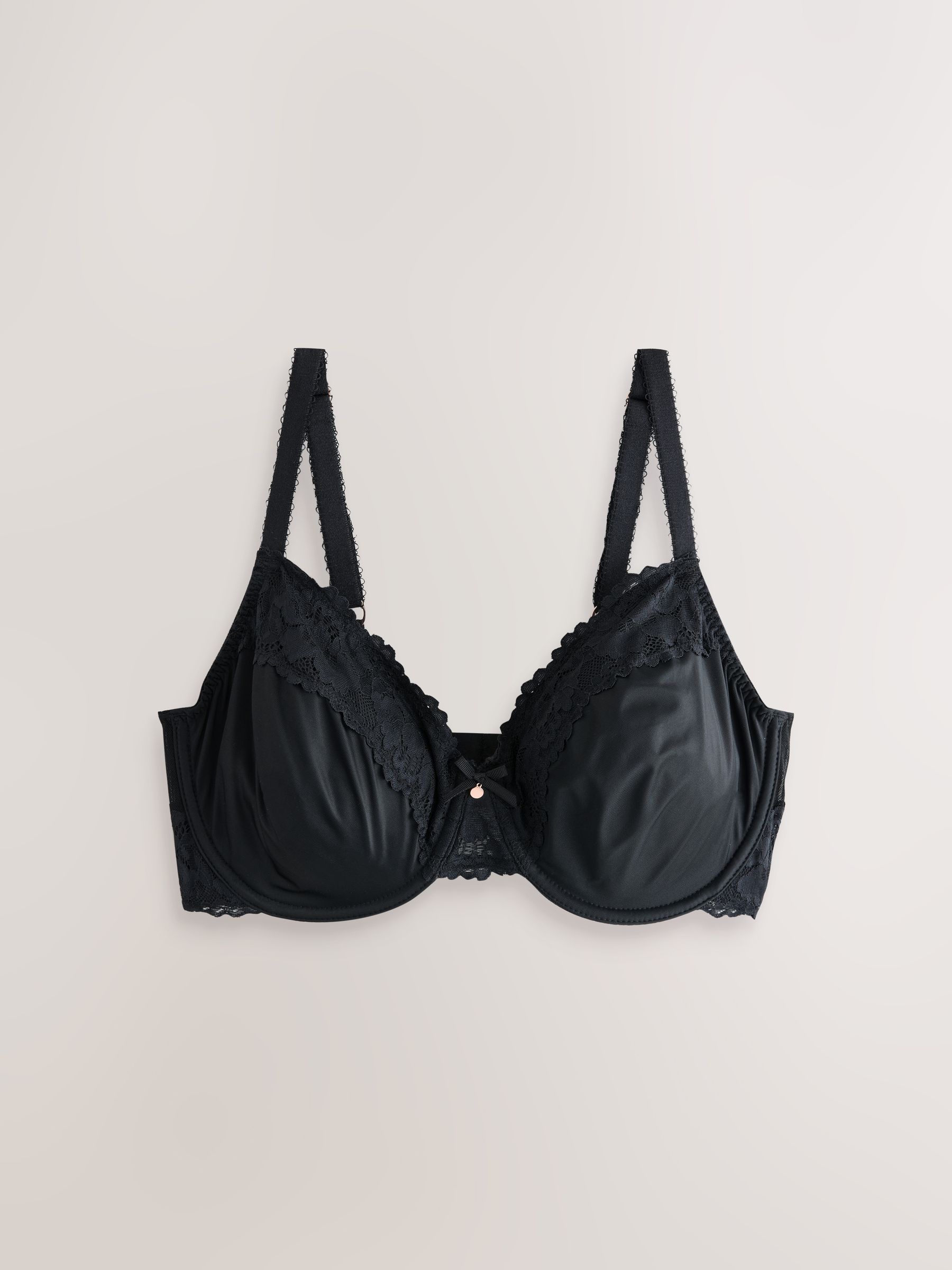Zwart - Minimaliserende DD+ beha met volledige cups