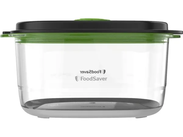 FoodSaver FFC022X, Kasse, Oval, 1,2 L, Sort, Transparent, 1 stk