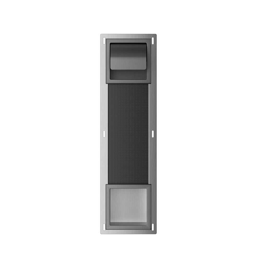 Mueller Mokri inbouw toiletrolhouder met klep en reserverolhouder gunmetal
