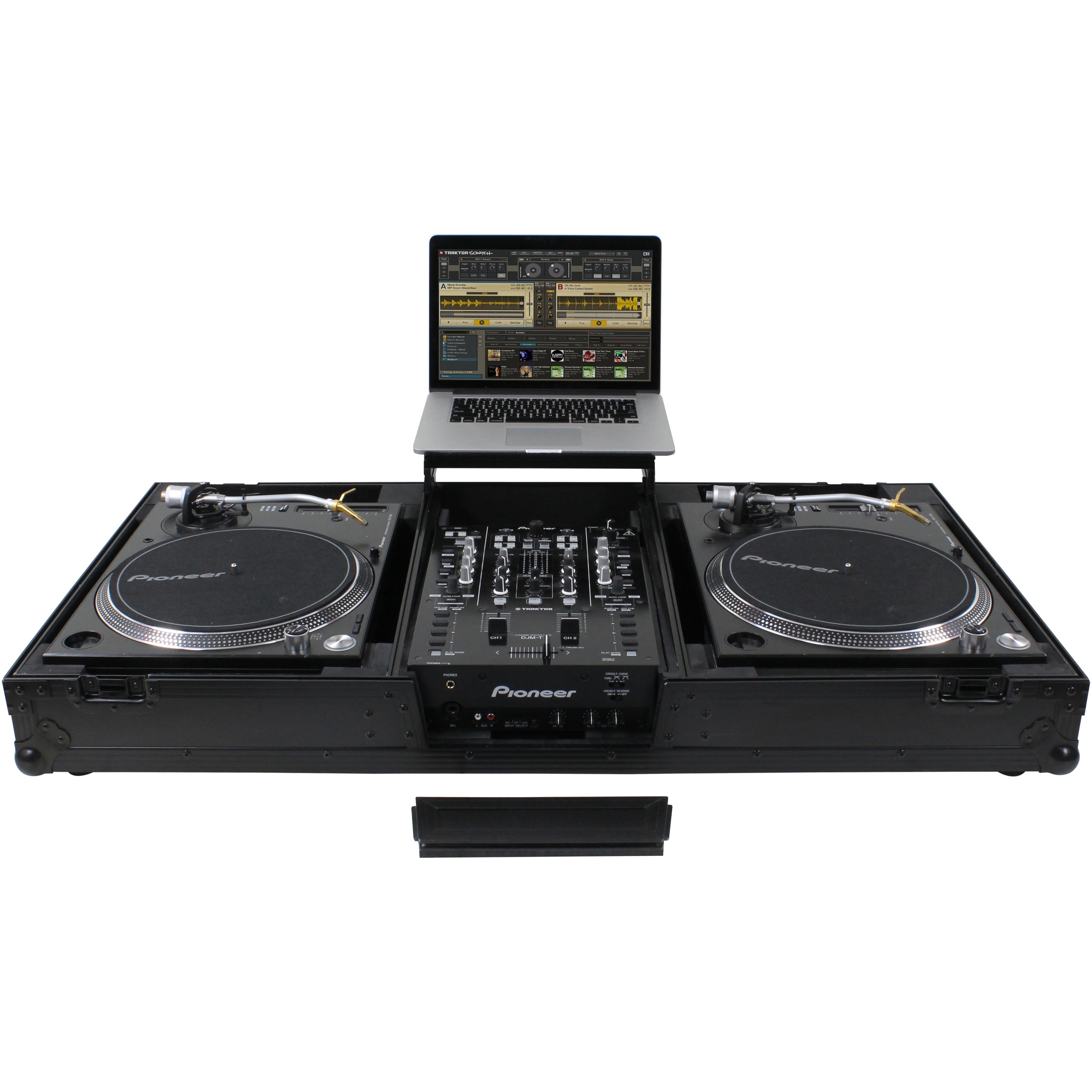 Odyssey FZGSLBM10WRBL flightcase voor 10'' mixer en 2x turntable
