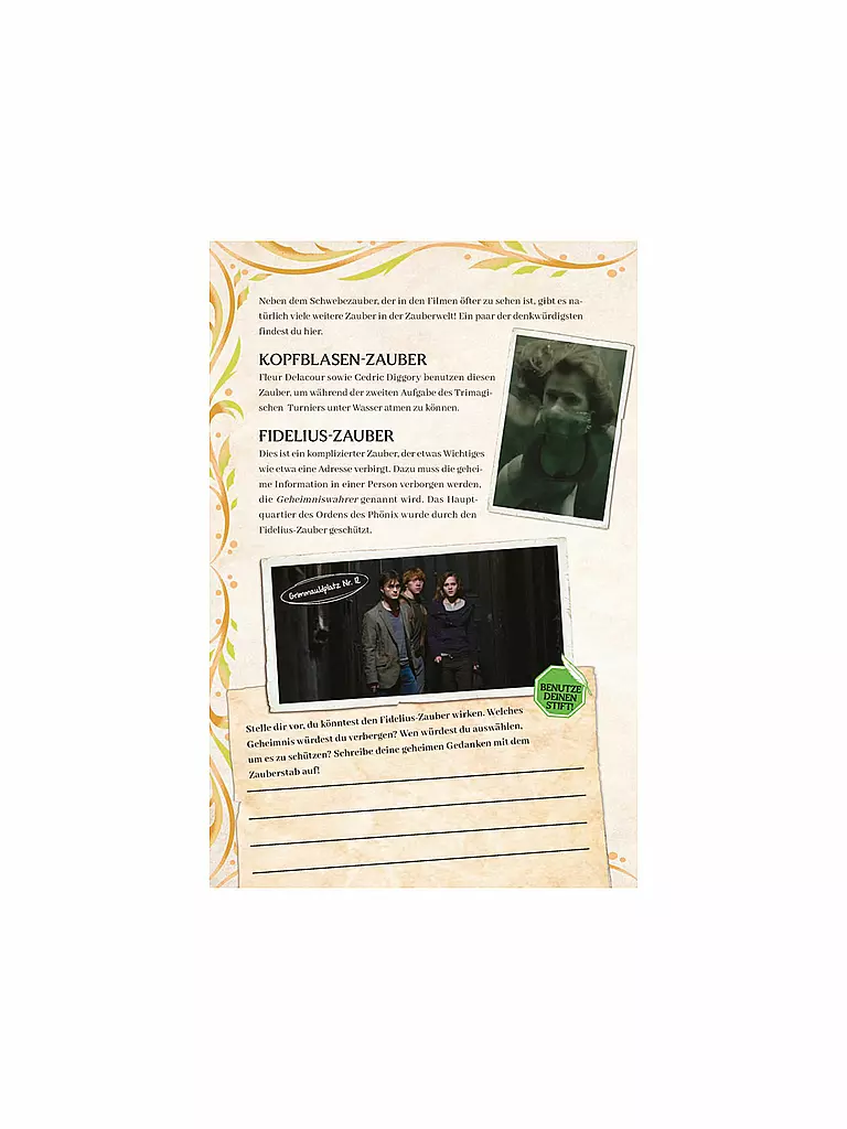 PANINI VERLAG Buch - Aus den Filmen zu Harry Potter: Zaubersprüche & Zaubertränke keine Farbe