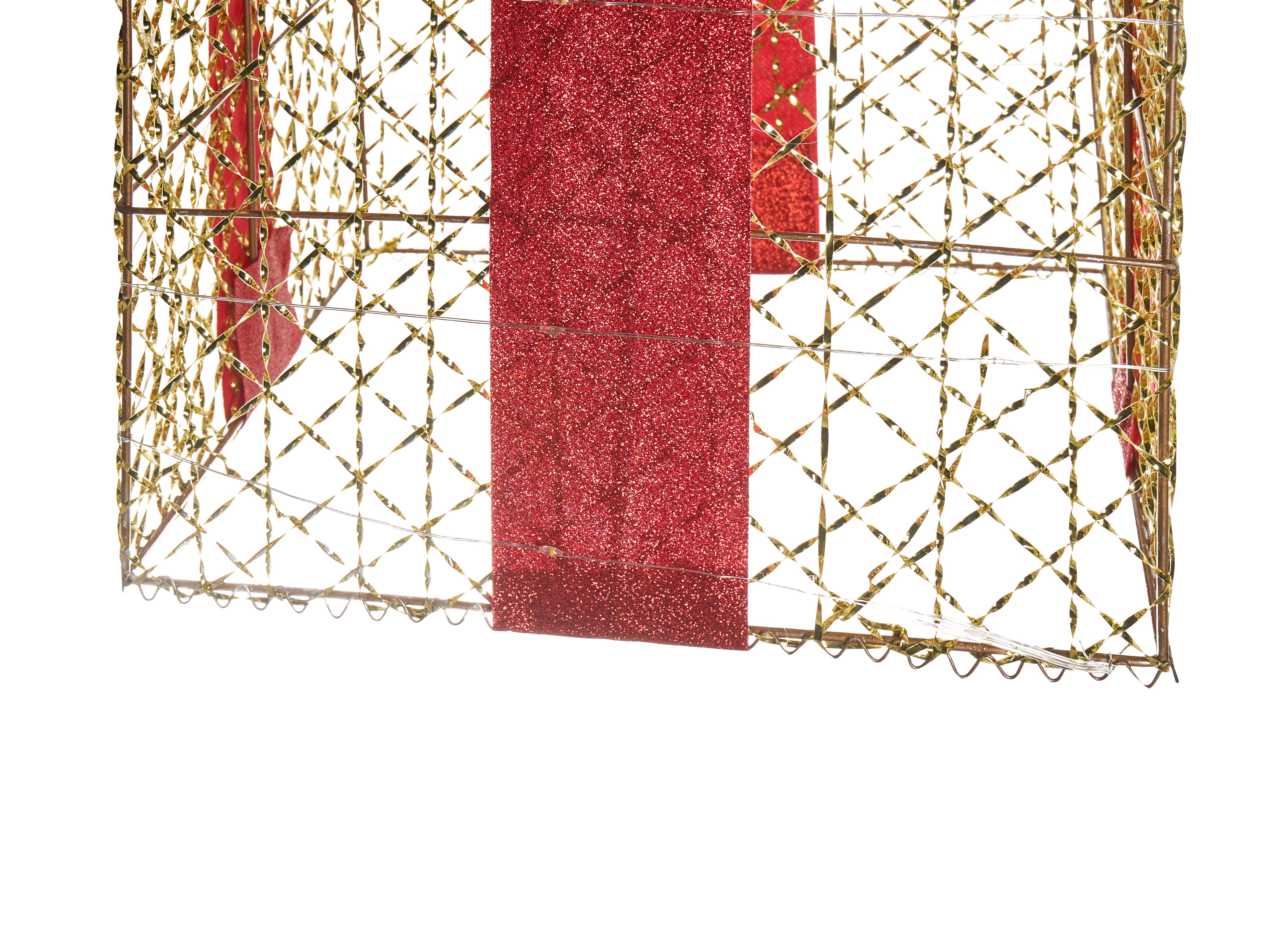 Set van 3 kerstdecoraties LED LYSEREN Kerstcadeaus 20/25/30 cm Goud