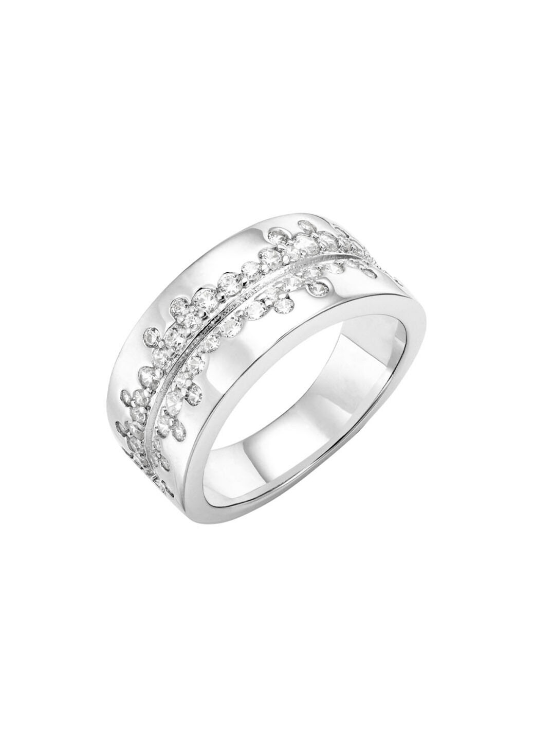 Eleganter Damenring mit synth. Zirkonia