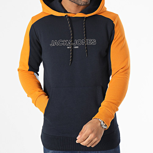 Sweat Capuche Anker Bleu Marine Orange