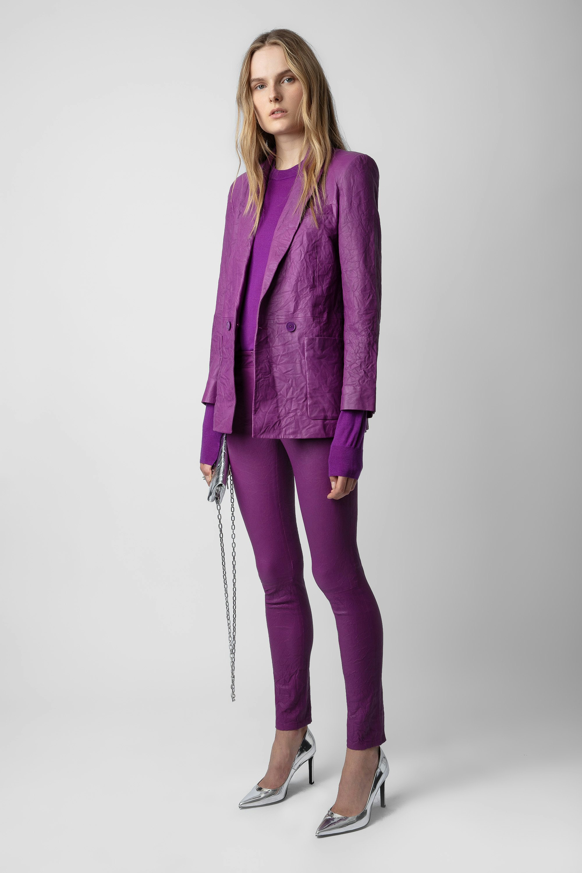Pantalon Phlame Cuir Froissé