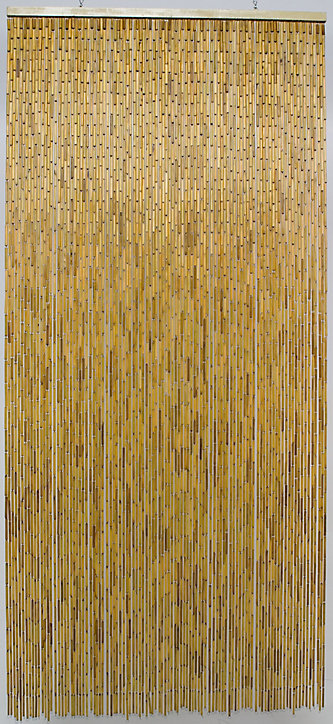 Rideau de porte bâtonnets bambou juste vernis L.120 x l.220cm
