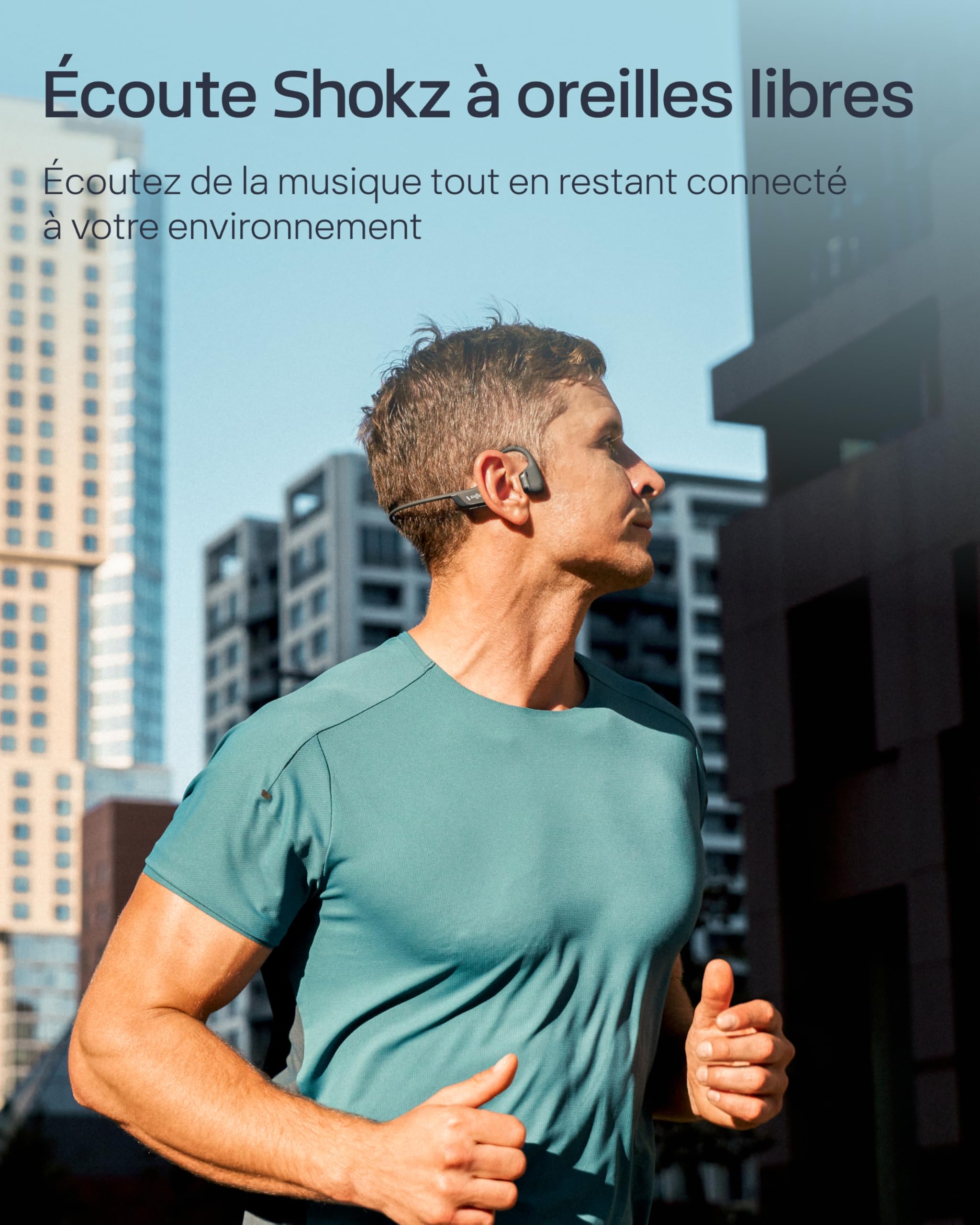 SHOKZ Casque à Conduction Osseuse OpenRun Pro 2 Mini, Écouteurs sans Fil Bluetooth 5.3, Microphones Réducteurs de Bruit, Étanchéité IP55, 12h d’Autonomie, Charge Rapide USB-C, Noir