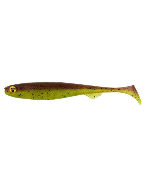 Fox Rage Slick Shad 9cm\/3.5 Inch X 50pcs - Uv Green Pumpkin - Softbait -