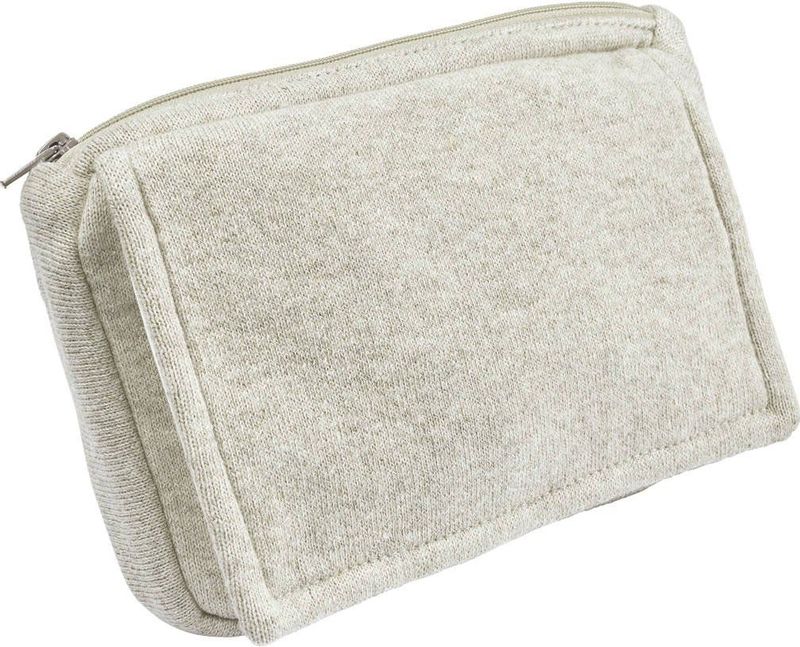 Meyco Baby Knit Basic billendoekjesetui - sand melange