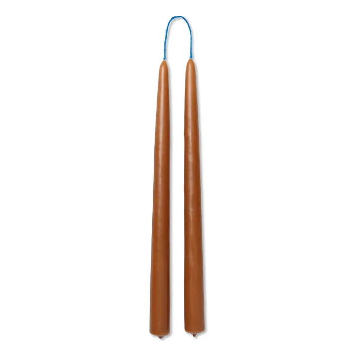 Ferm Living Bougie Dipped - Set de 2 | Ambre