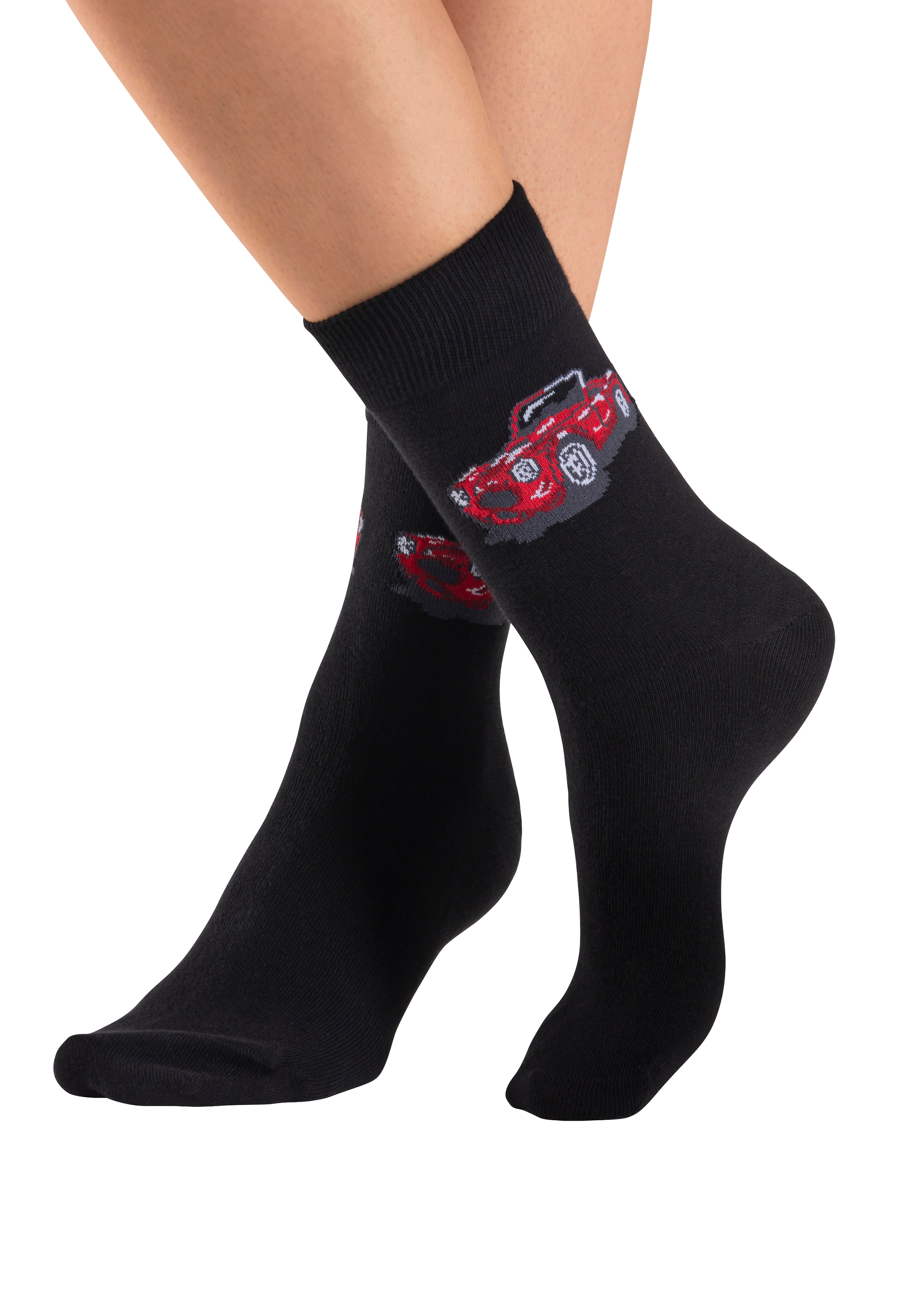 H.I.S Freizeitsocken Packung, 5 Paar tlg. mit eingestrickten Motiven