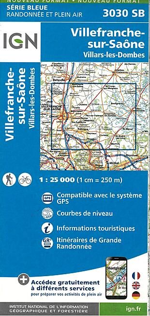 IGN - 3030 SB VILLEFRANCHE SUR SAONE 1 25 000