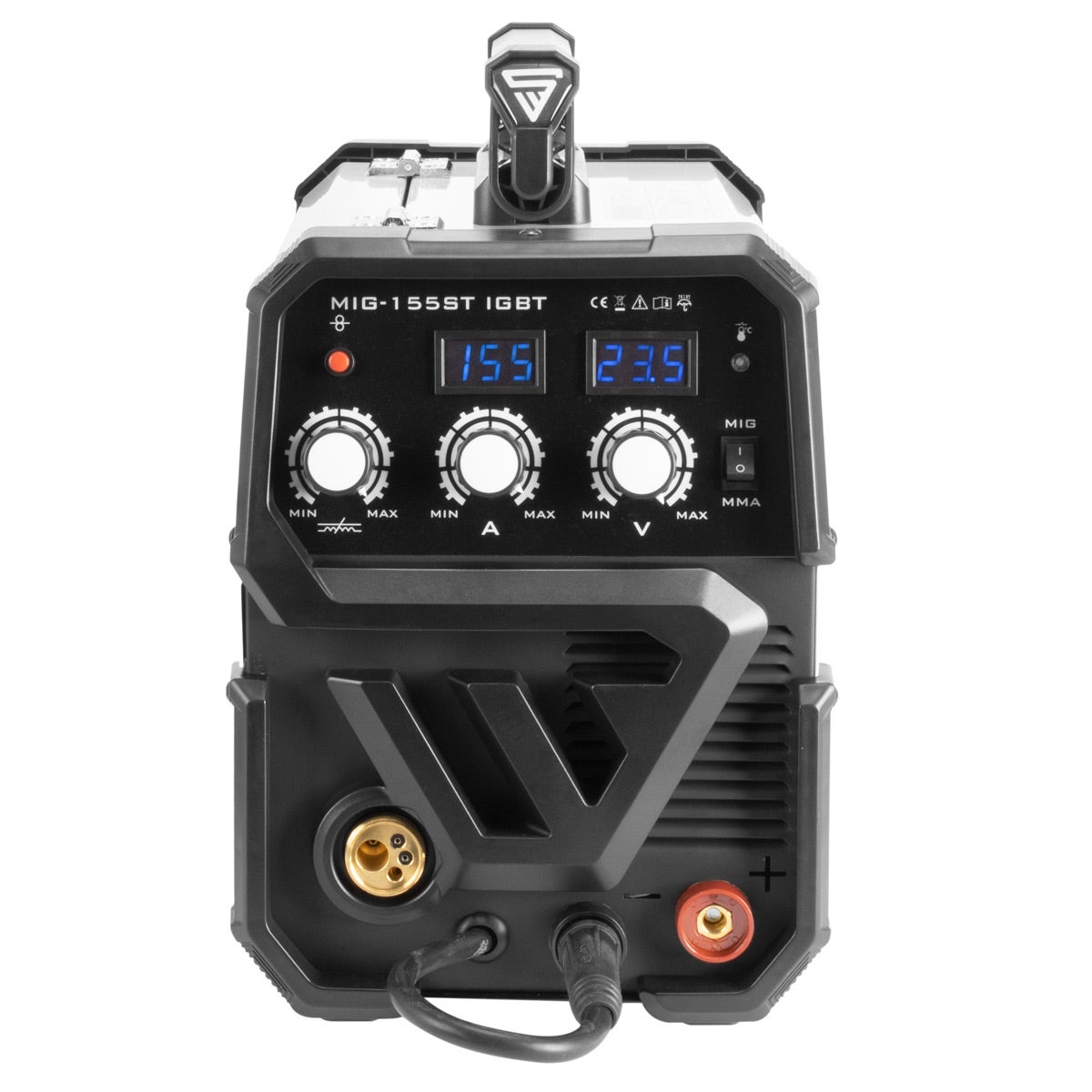 STAHLWERK MIG 155 ST IGBT gasafgeschermd lasapparaat met 155 ampère en MMA/elektrodelassen