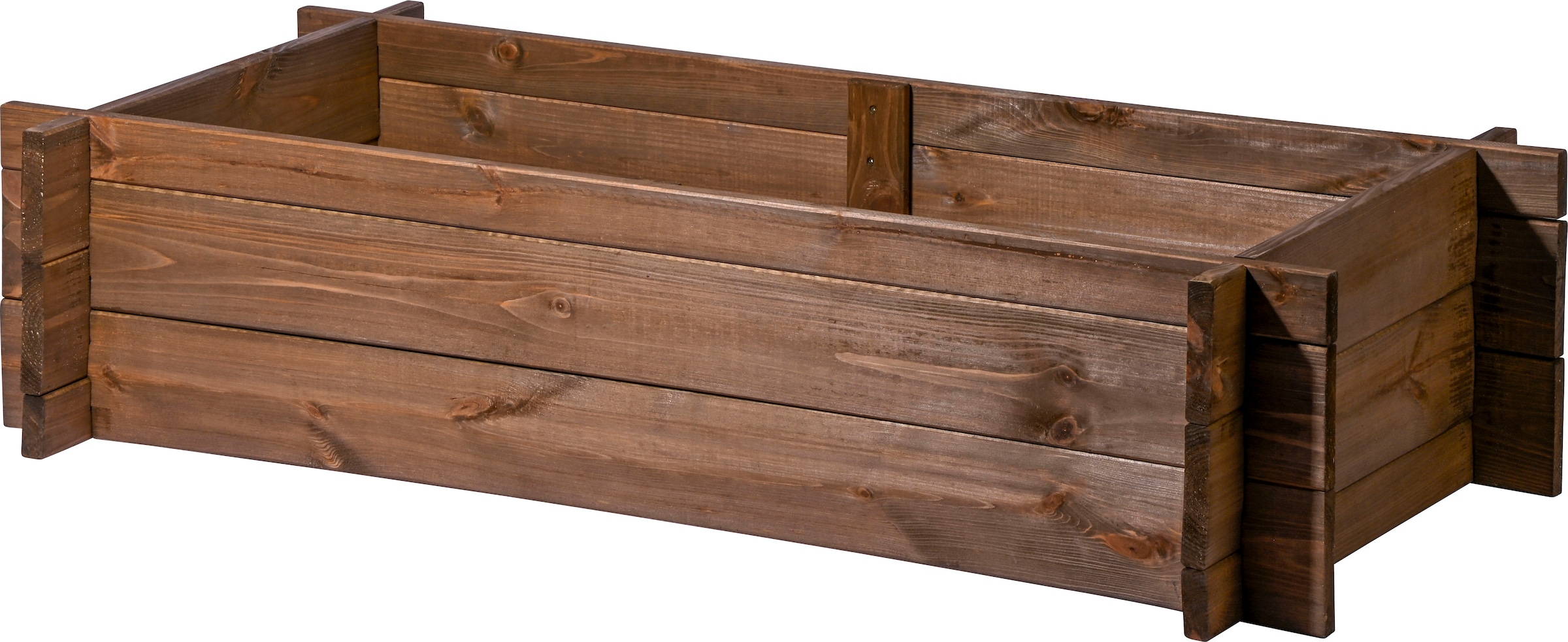 dobar Hochbeet »Steck-Hochbeet Massivholz Gr. M., Dunkelbraun« Füllvolumen ca. 115 Liter, LxBxH: 117x58,5x27,5 cm