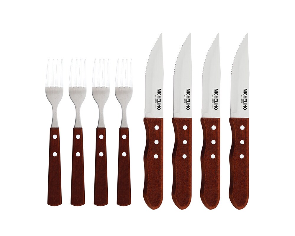 Michelino 8-tlg. Jumbo Steakbesteck Set Besteckset