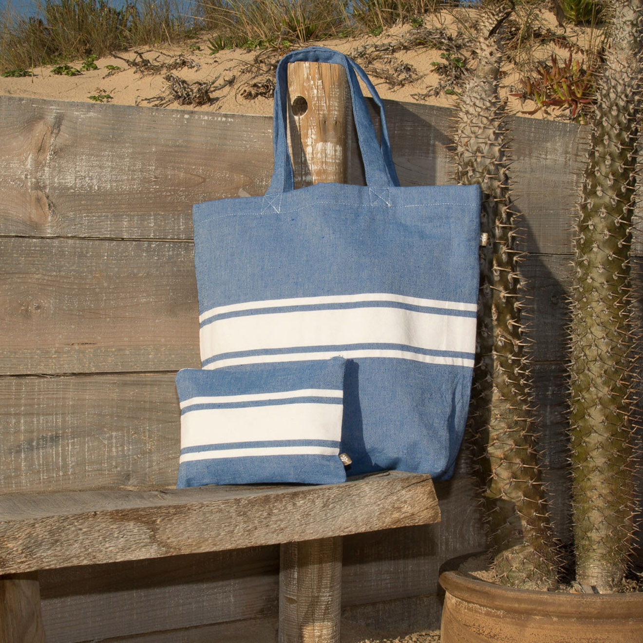 Febronie Pochette St Tropez bleue - 25x17 cm